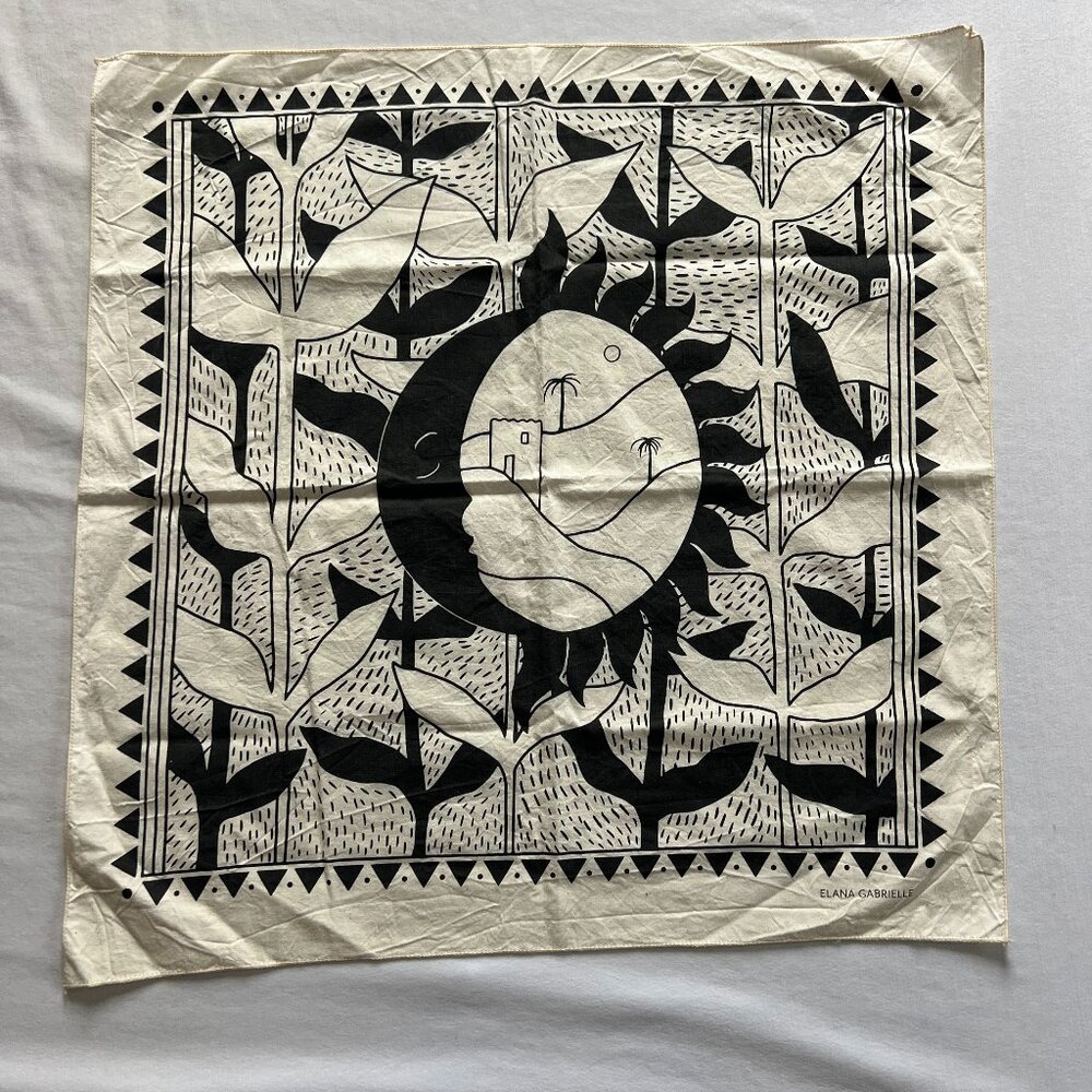Elana Gabrielle 'Mesa' Bandana Handwashed and unworn. Natural Cotton/Off-white